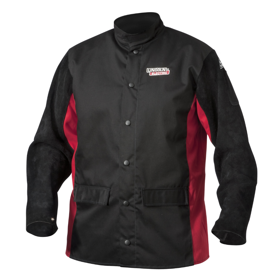 Lincoln Shadow Split Leather Sleeved Welding Jacket - K2986