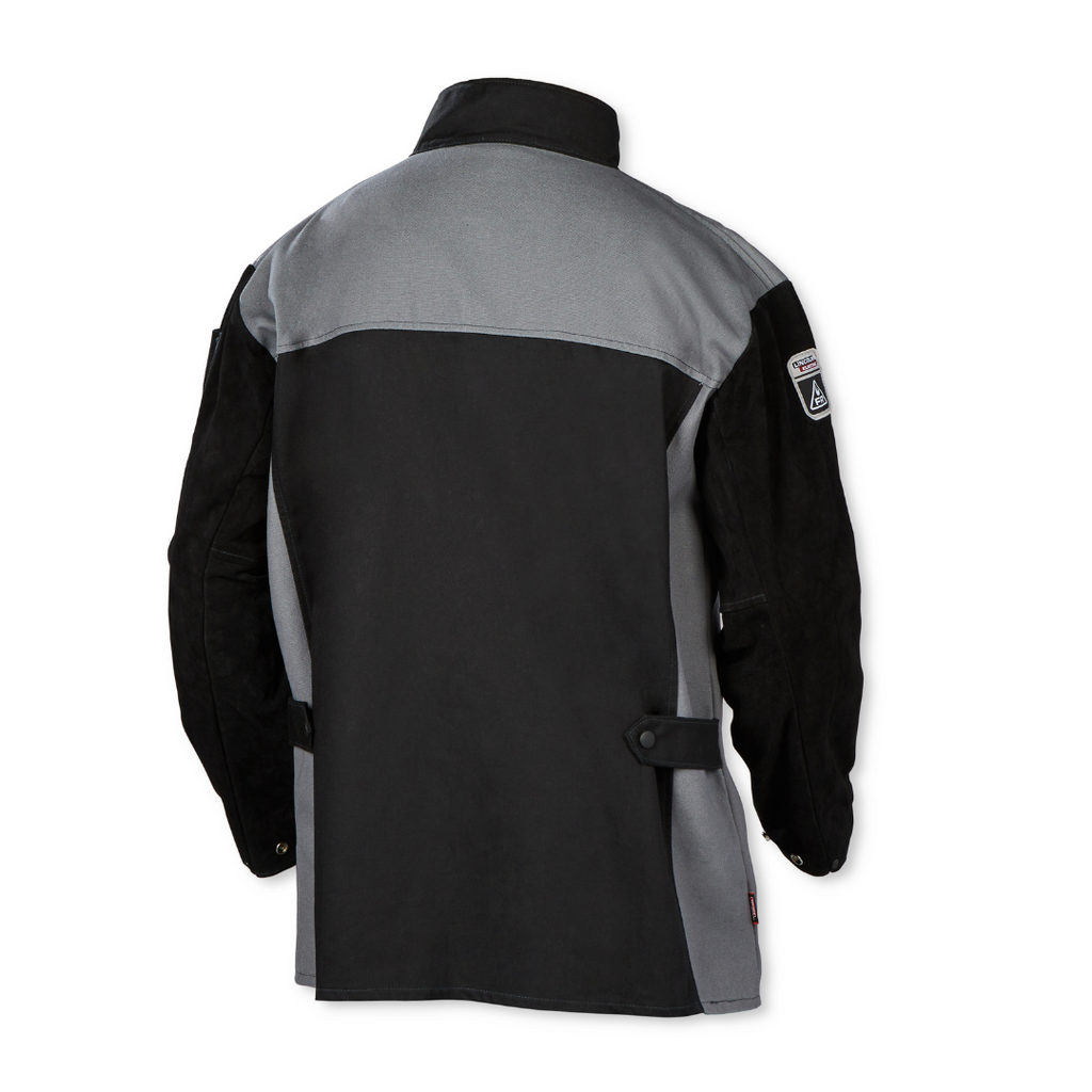 Split Patch Motorcycle Jacket Shop Lincoln Electric XVI Series Split Leather FR Welding Jackets ...