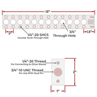 Fireball Extension Block, 13" - 3/4" System