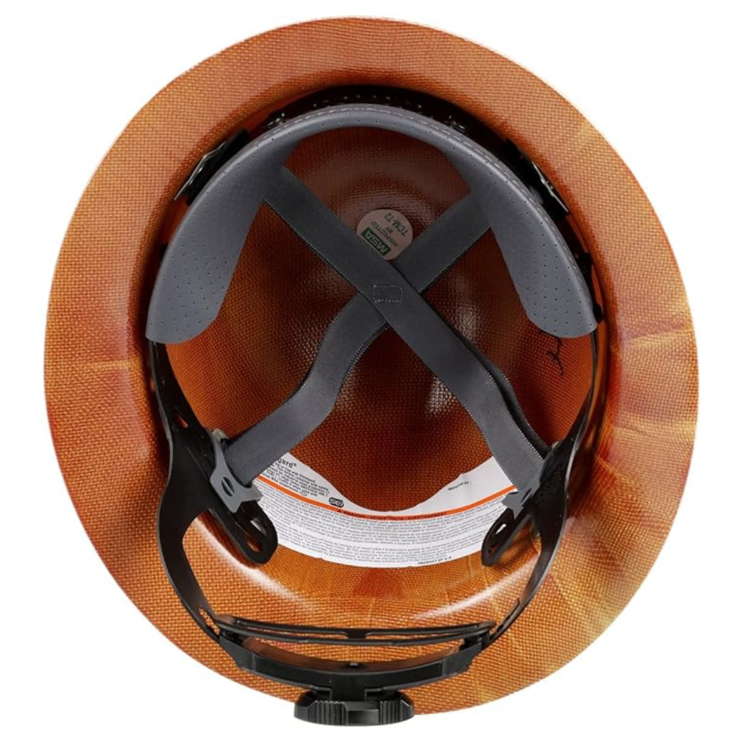MSA 475395 TAN Skullgard Cap Construction Iron Work Hard Hat Ratchet Suspension MSA 475395 TAN Skullgard Cap Construction Iron Work Hard Hat Ratchet Suspension