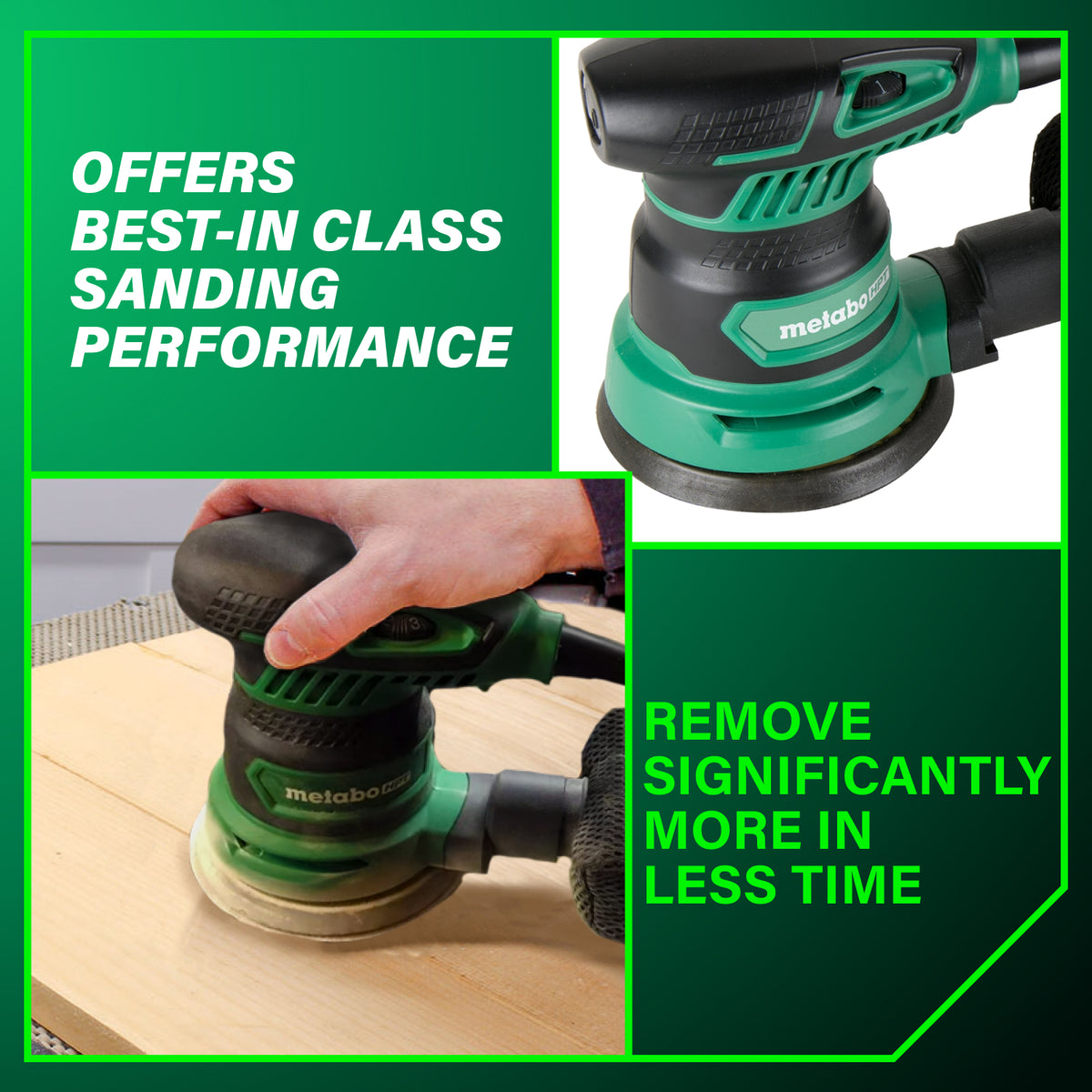 Metabo 5" Variable Speed Random Orbit Finishing Sander