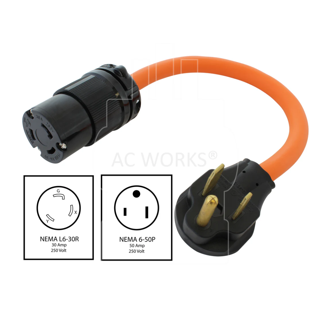 Adaptateur de puissance NEMA 6-50P à L6-30R