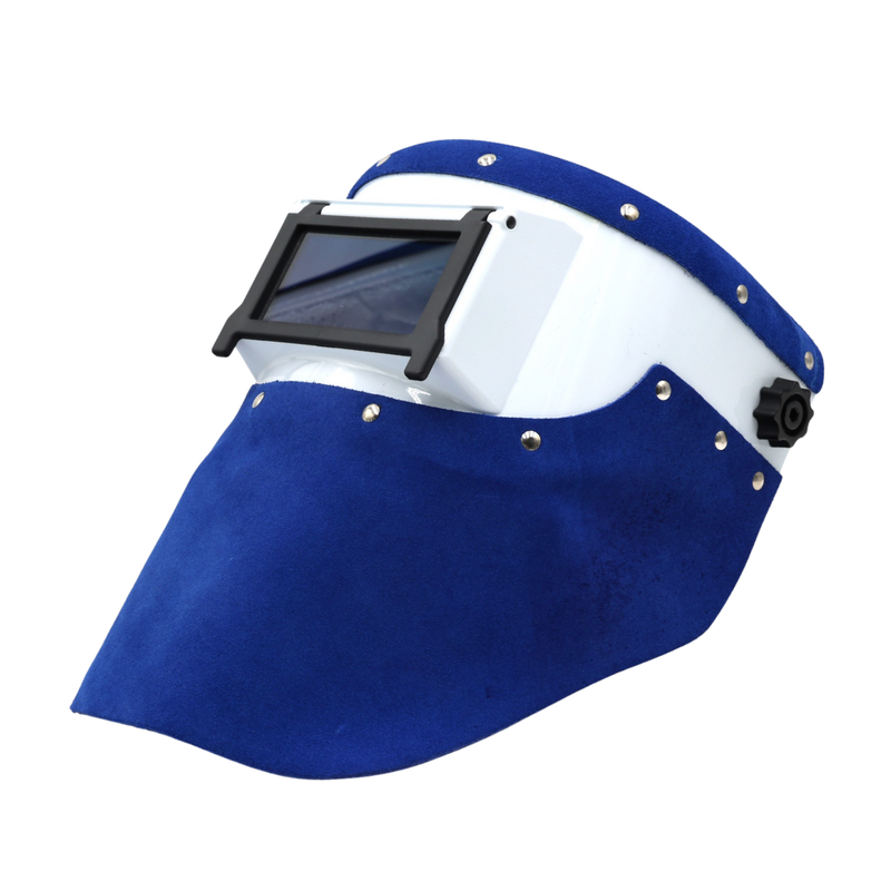 Outlaw Leather Slimline Hood Blue Suede White Shell