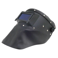 Black Outlaw Leather Welding Hood
