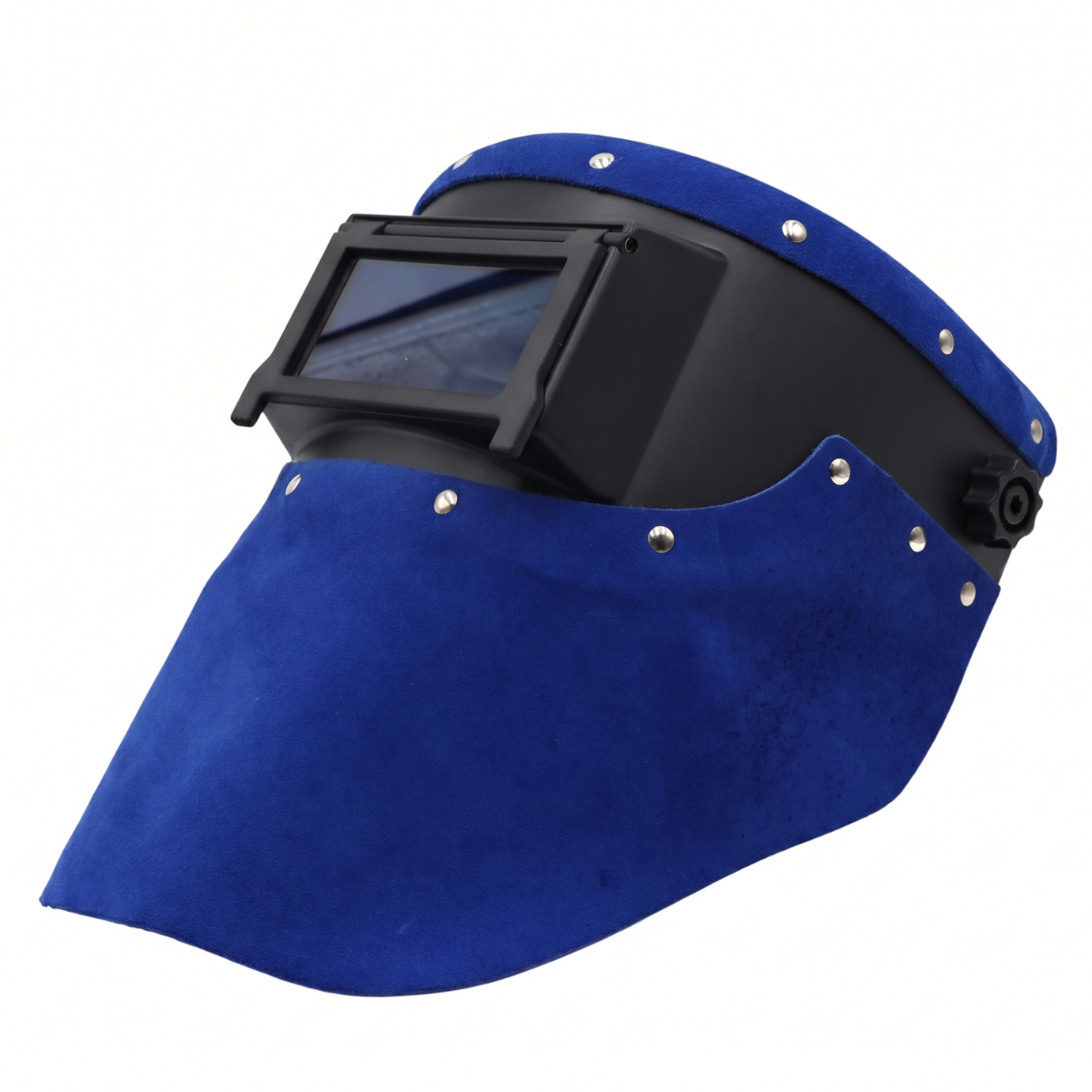 Black Slimeline Hood, Royal Blue Suede