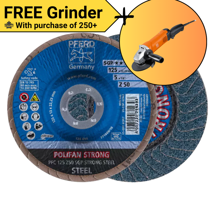 Aggressive, Long Lasting Flap Discs, Pferd Z SGP STRONG STEEL