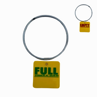 Cylinder Tank Dual Status Tags - EMPTY / FULL with Steel Ring (Pack of 10)