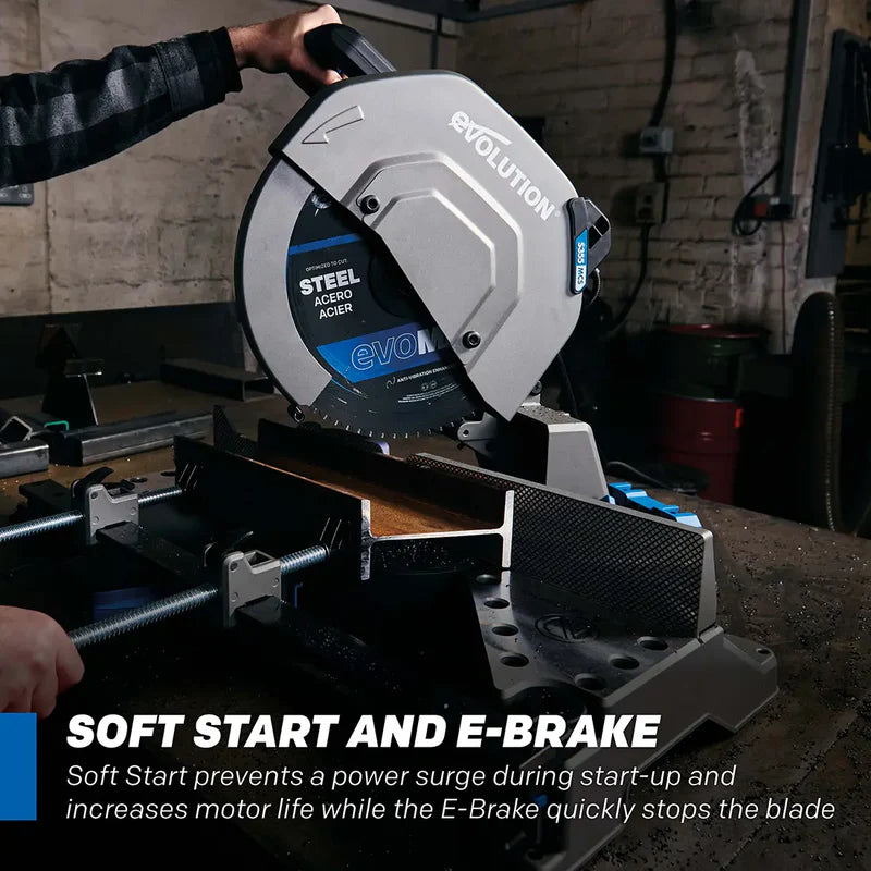 Evolution S14MCS: Cold Cut Mitering Chop Saw With 14 in. EVOMAX14ST Blade