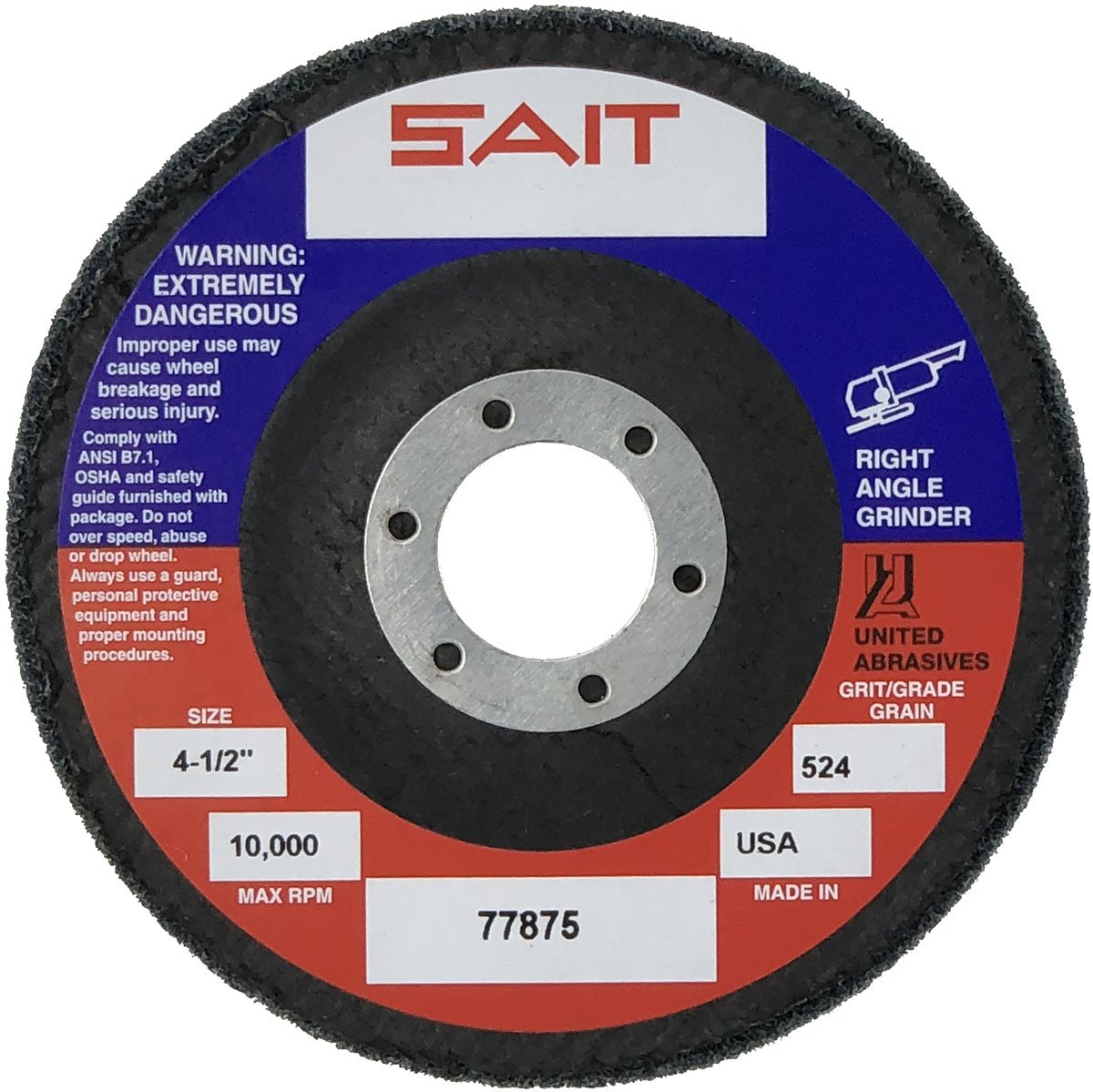 SAIT Type 27 Unitized Grinding Wheels (5/pack)