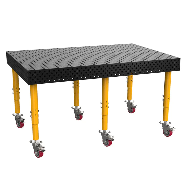 BuildPro Alpha 5/8" Fixture Table, 6' x 4' Nitrided - Legs with Casters