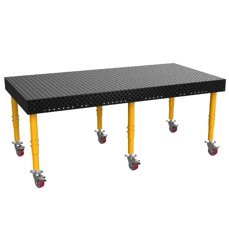 BuildPro Alpha 5/8" Fixture Table, 8' x 4' Nitrided - Legs with Casters