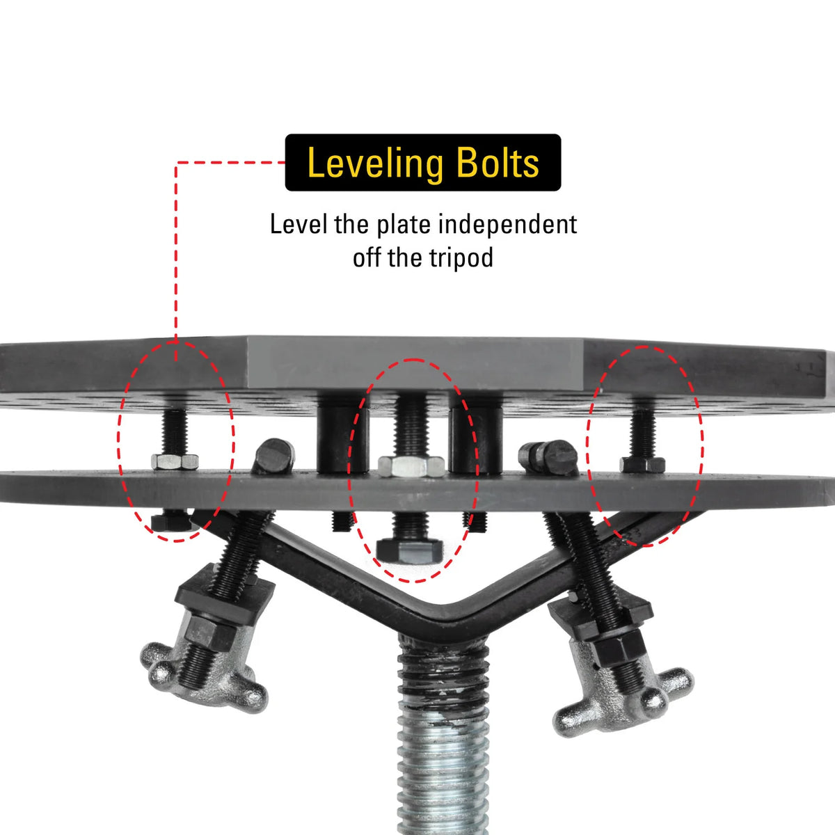 BuildPro Scout Tripod, 14" Fixture Stand, 5/8" Holes