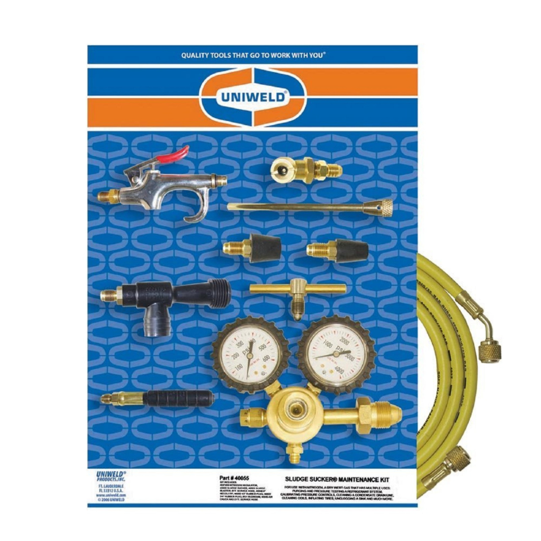 Uniweld Sludge Sucker & Blaster Nitrogen Kits for HVAC Maintenance