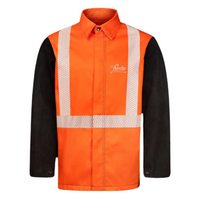 Up In Smoke ECON Hybrid Jacket Hi Vis Orange w Stripes