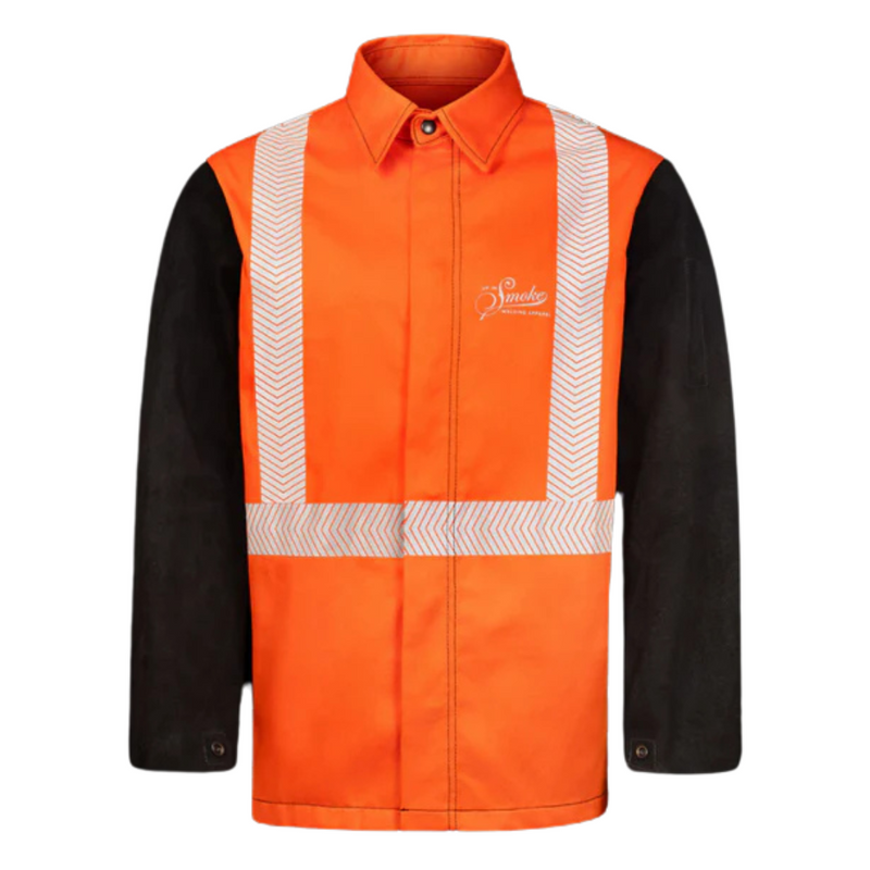 Up In Smoke ECON Hybrid Jacket Hi Vis Orange w Stripes