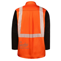 Up In Smoke ECON Hybrid Jacket Hi Vis Orange w Stripes