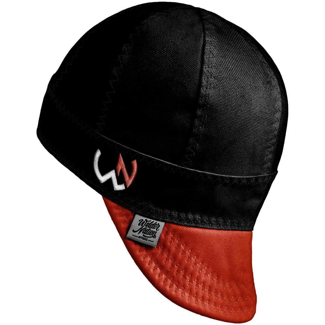 WelderNation The Prodigy Black/Fire Red Welding Beanie