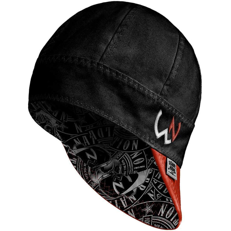 WelderNation The Prodigy Black/Fire Red Welding Beanie