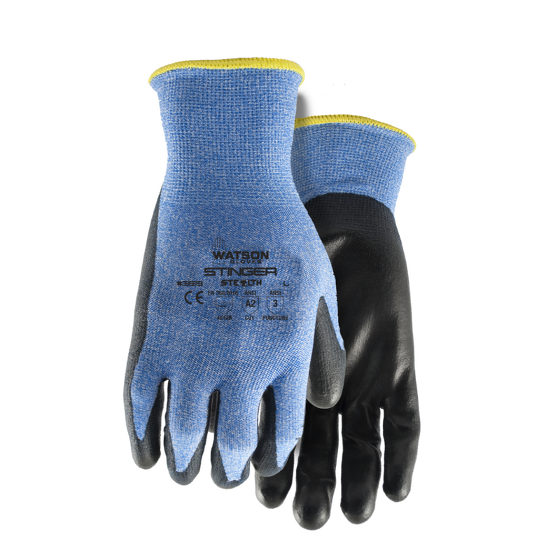 Watson 359 Stealth Stinger Polyurethane Coated A2 Cut Resistant Gloves