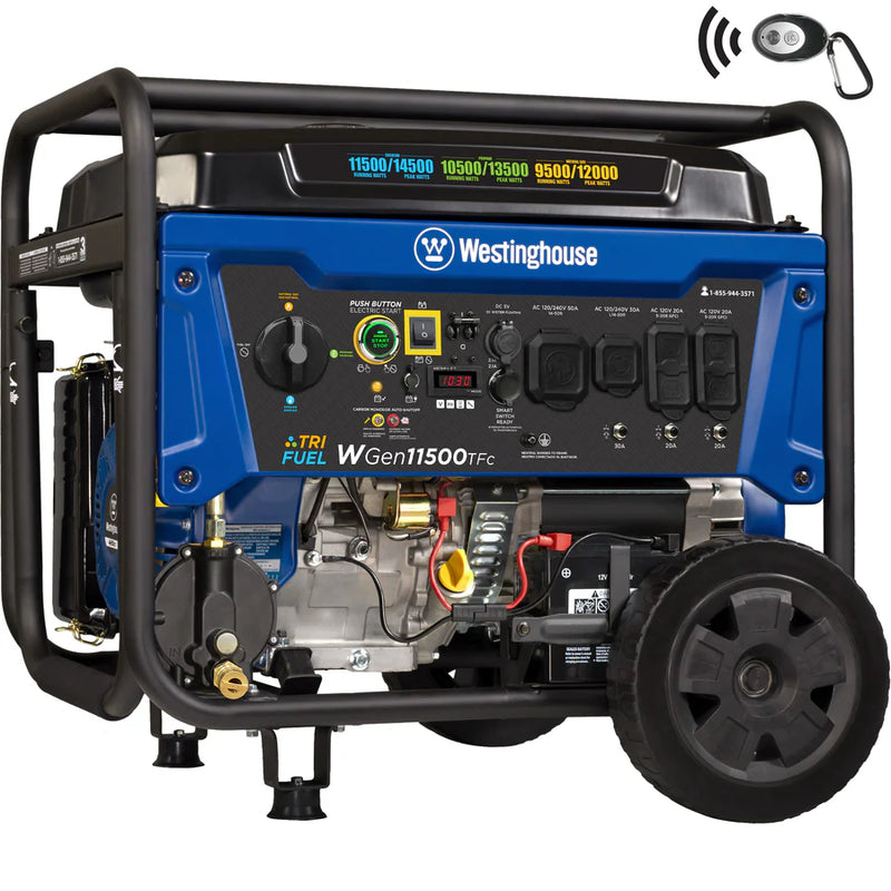 Westinghouse WGen 11500TFc - Tri-Fuel Generator with CO Sensor
