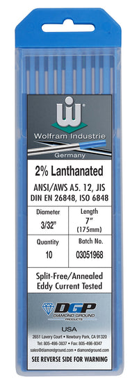 Wolfram 2.0% Lanthanated (Blue) Tungsten - Made in Germany