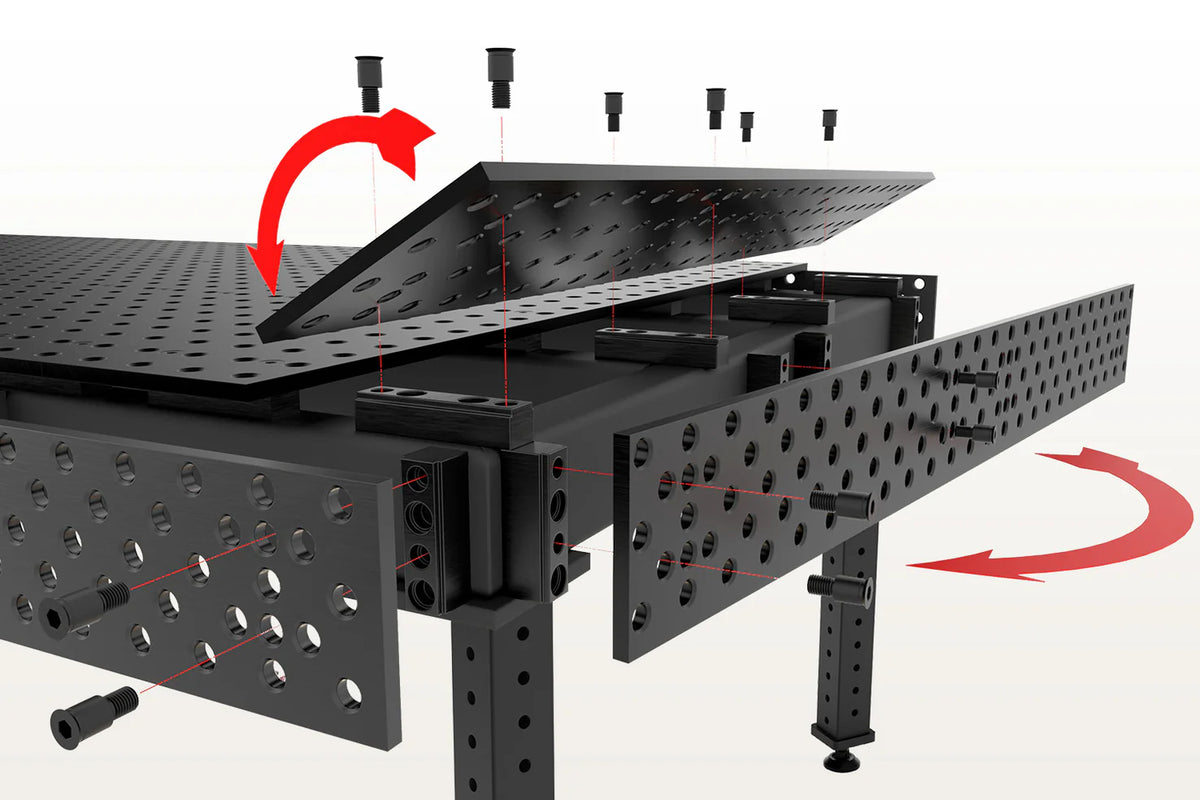 BuildPro Alpha 5/8" 5-Sided Tabletop, 8' x 4' Nitrided