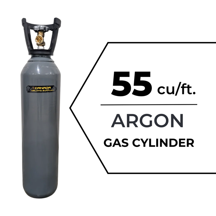 55 cu/ft Welding Gas Cylinder 100% Argon - Tank CGA 580