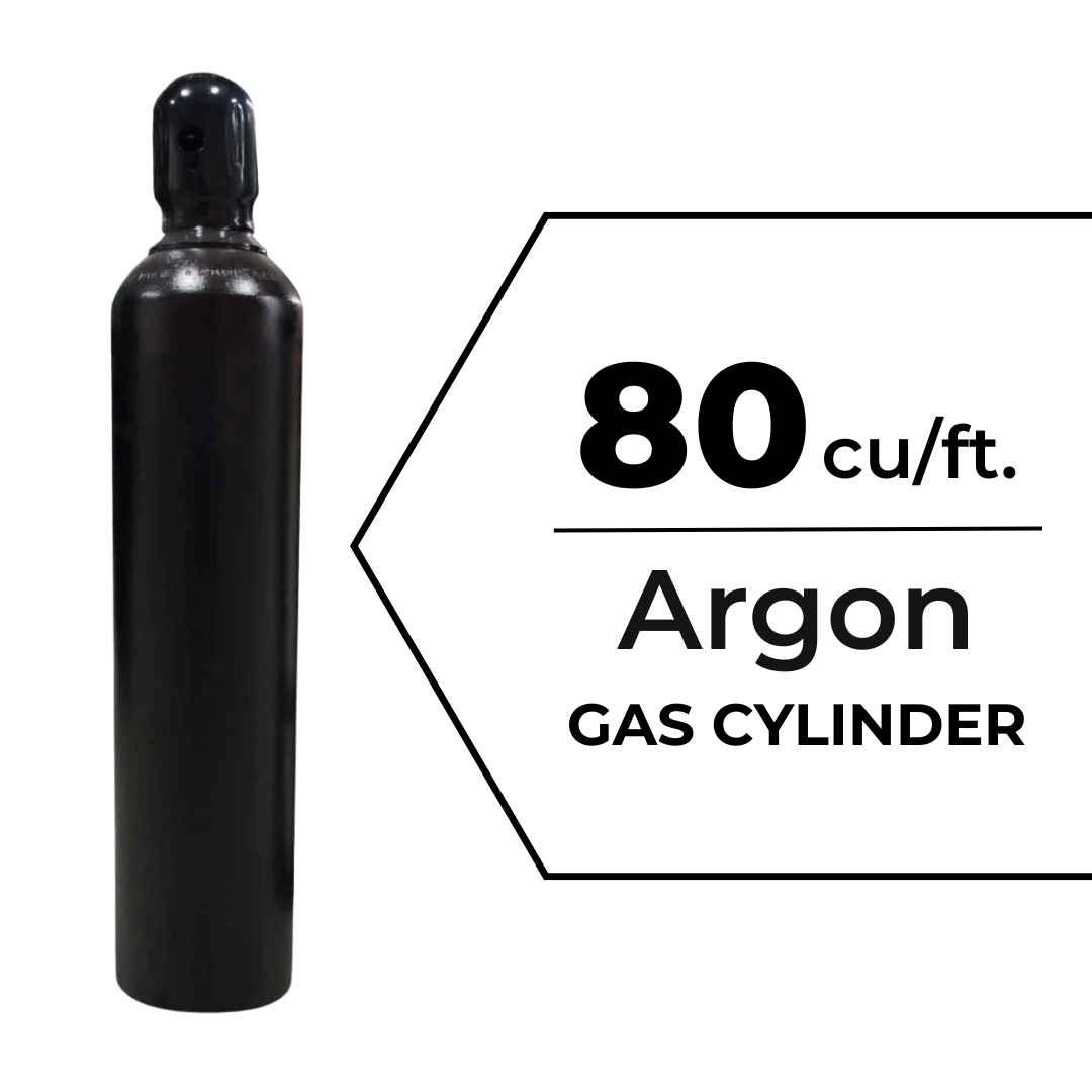 80 cu/ft Welding Gas Cylinder 100% Argon - Tank CGA 580 - FULL