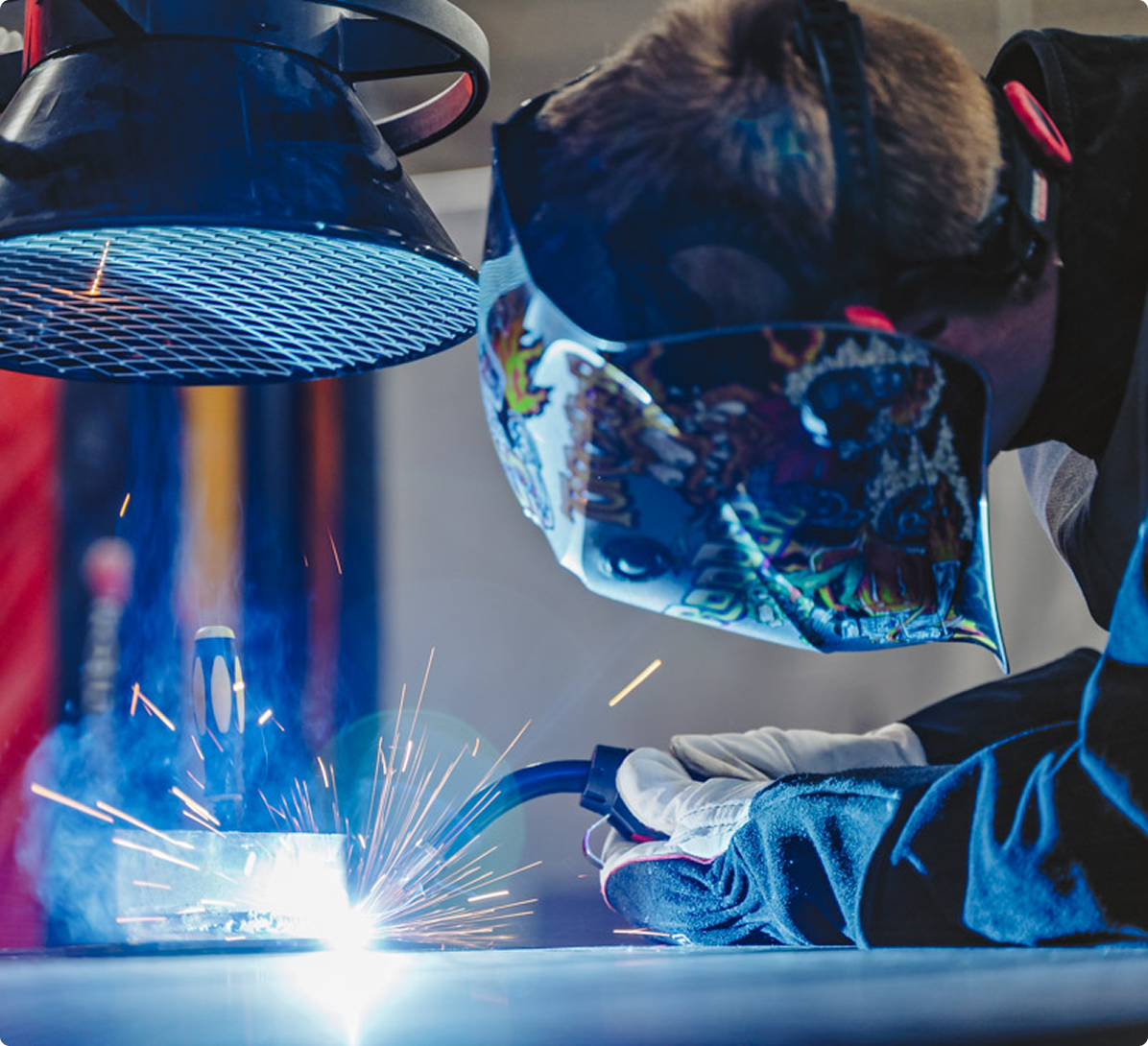 Welder at work