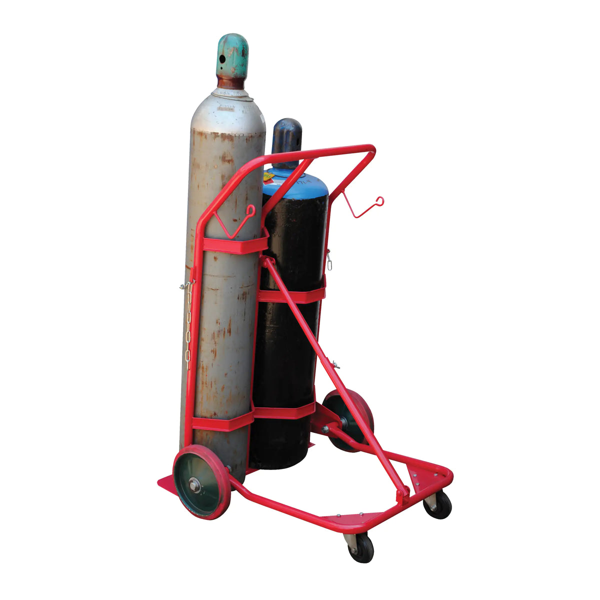 Dual Cylinder Cart with Mold-on Rubber Wheels 
