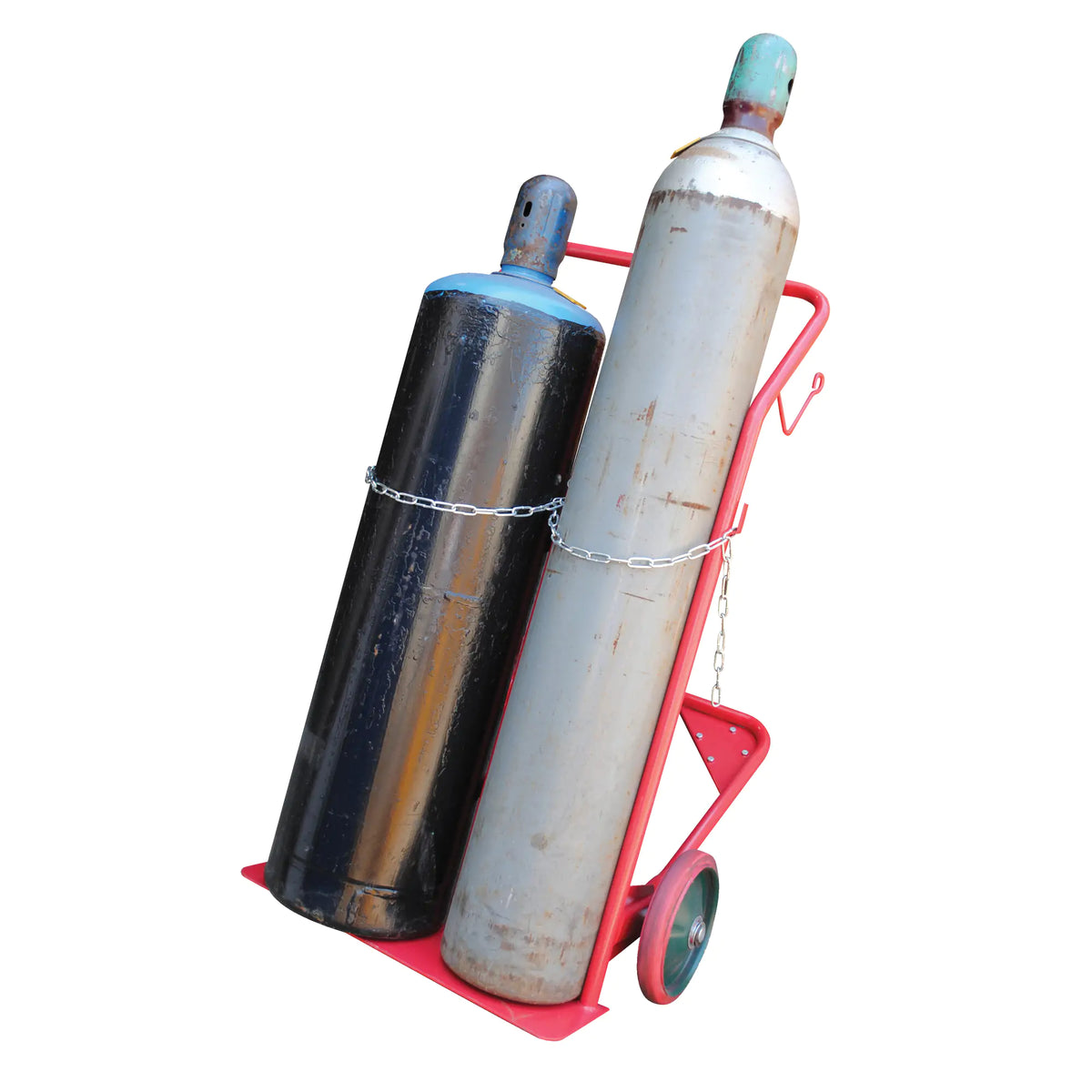 Dual Cylinder Cart with Mold-on Rubber Wheels 