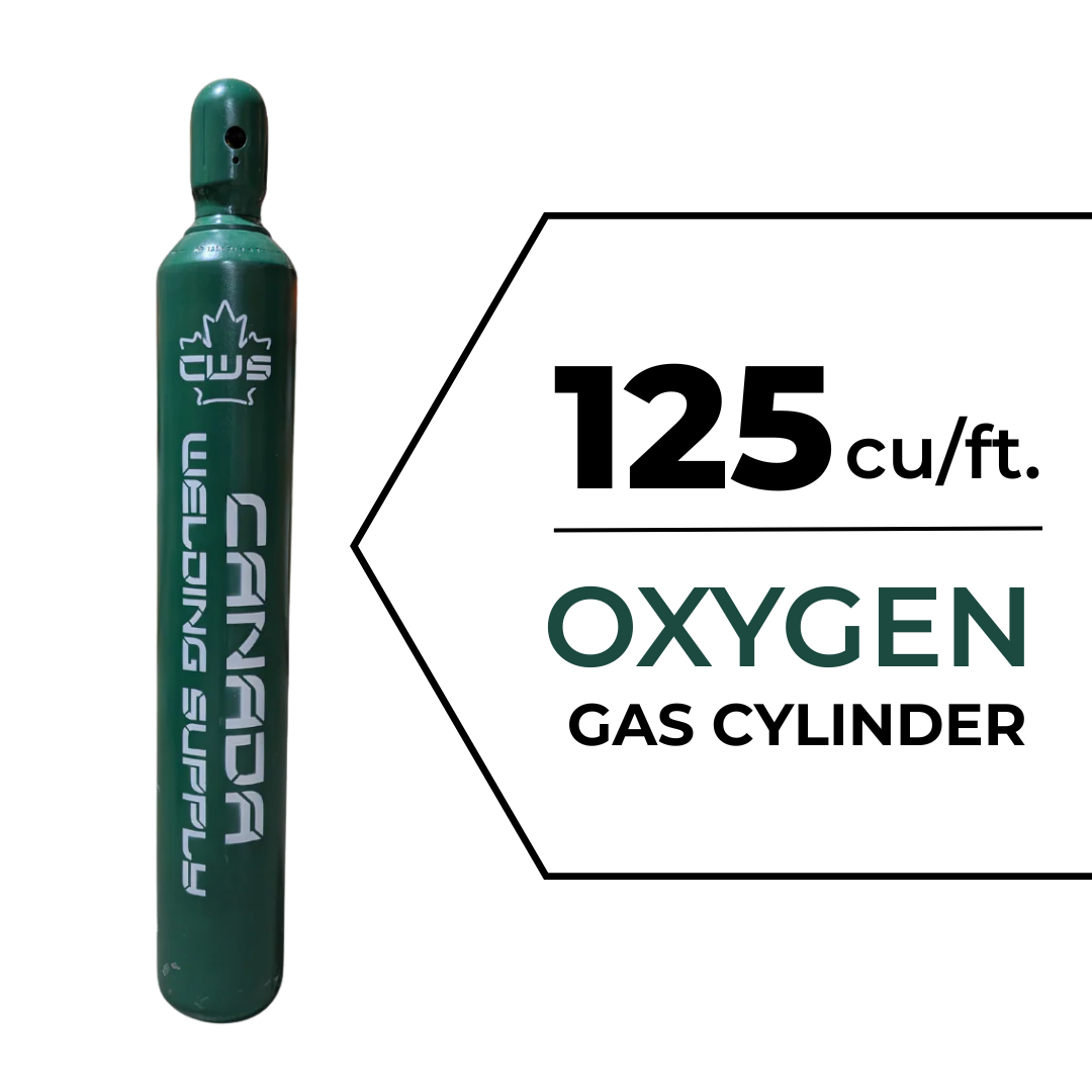125 cu/ft Oxygen Gas Cylinder - Full