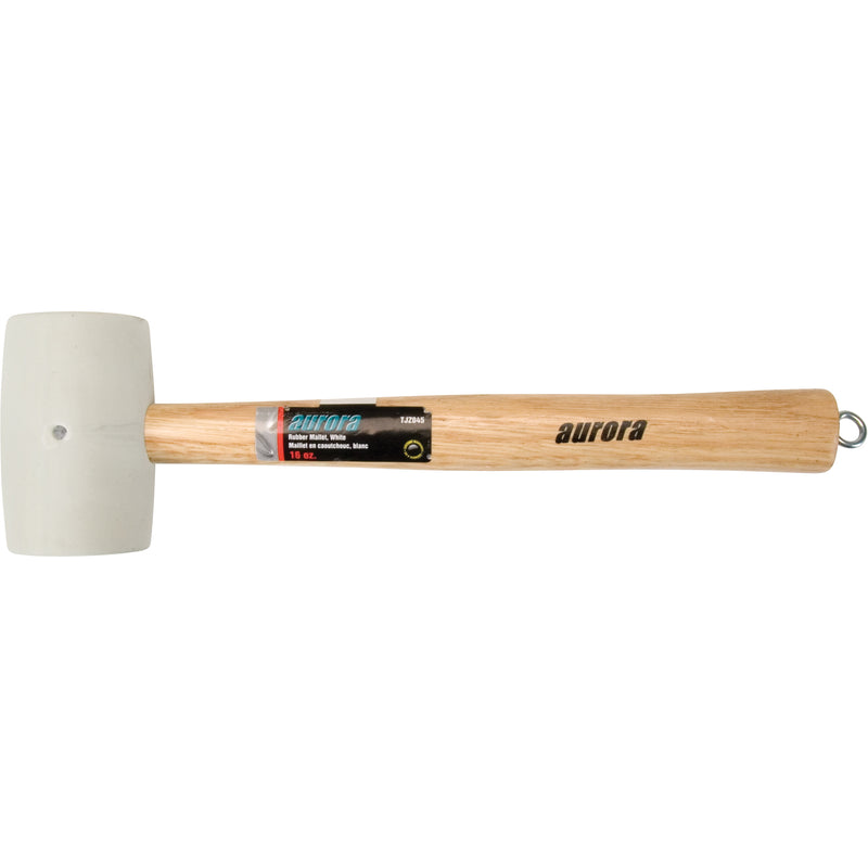 Rubber Mallet, 16 oz., Wood Handle