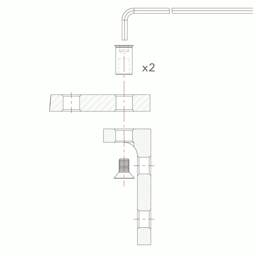 BuildPro Side Bracket for BuildPro Slotted Tables (5/8")