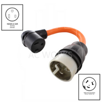 CS6365 SS2-50P 50A 125/250V Plug to 6-50 Welder Receptacle Adapter