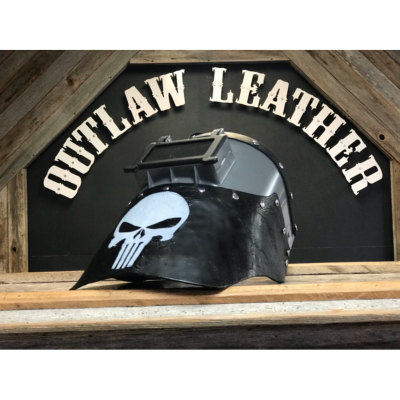 Outlaw Leather Grey Tigerhood / Black Punisher Leather