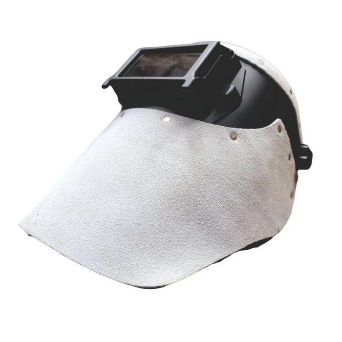 Outlaw Leather Black Flip Front / Off-White Suede Welding Hood