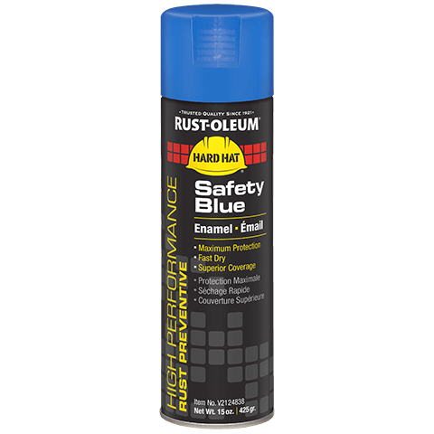 Rust-Oleum V2124838 Safety Blue Hard Hat Enamel Spray Paint