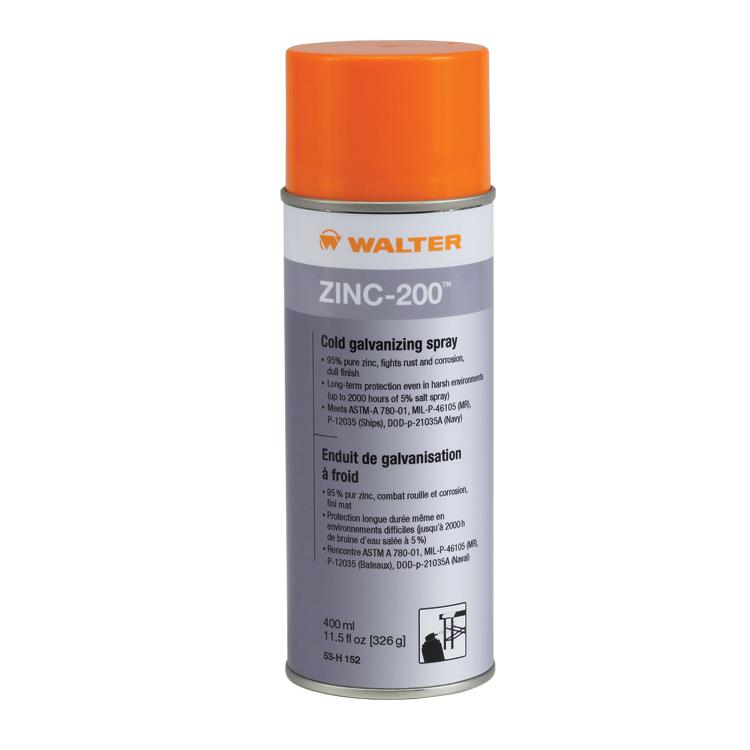 Walter ZINC-200™ Cold Galvanizing Spray (Dull/Flat)