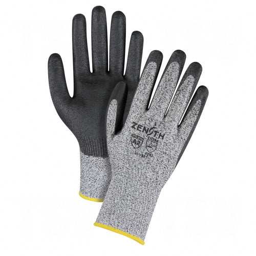 zenith, cut resistant gloves, grey and black