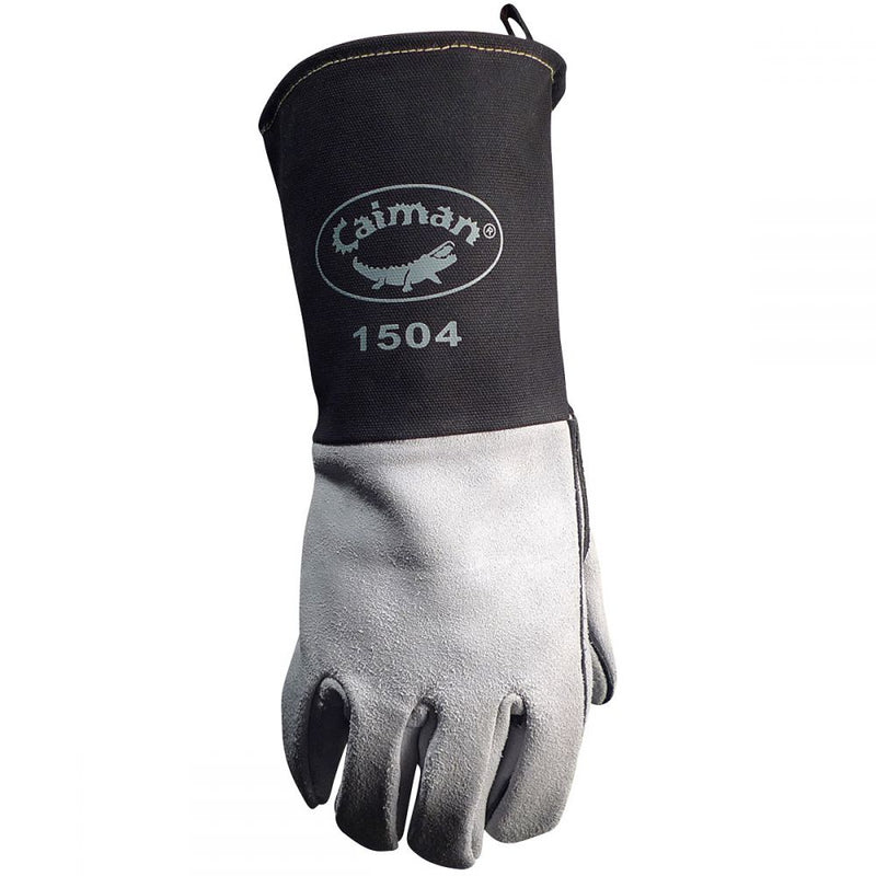 Caiman 1504 - Cow Split FR Cotton Cuff MIG/Stick Welding Gloves