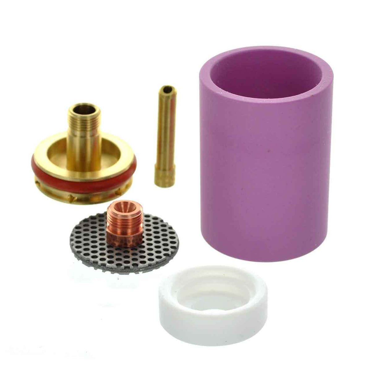 ELCAN 10 Petites Buses En Céramique 53N61S GR8 GAS LENS - Diamètre Intérieur 12,5mm Pour Torches TIG WP 17 18 26